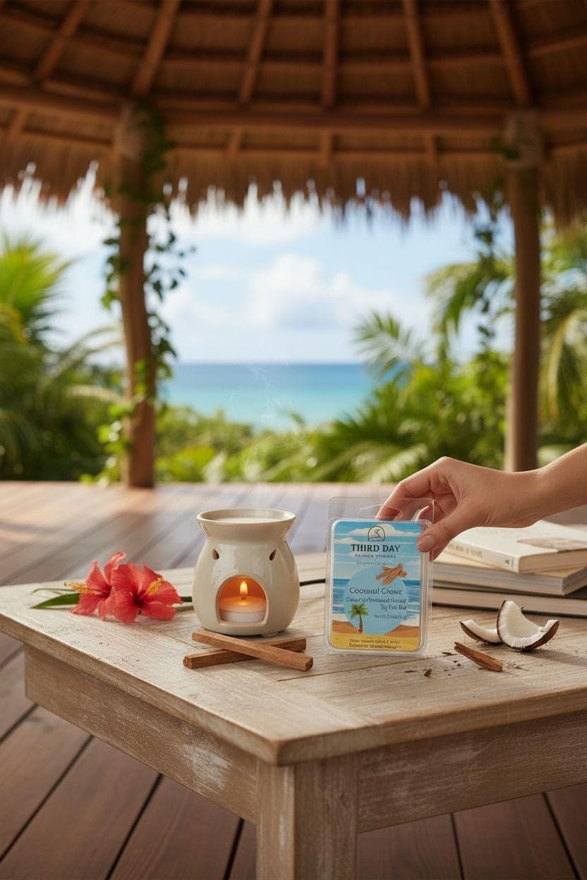 Coconut Sandalwood Wax Melts – Hand Poured Soy Wax, Summer Fragrance
