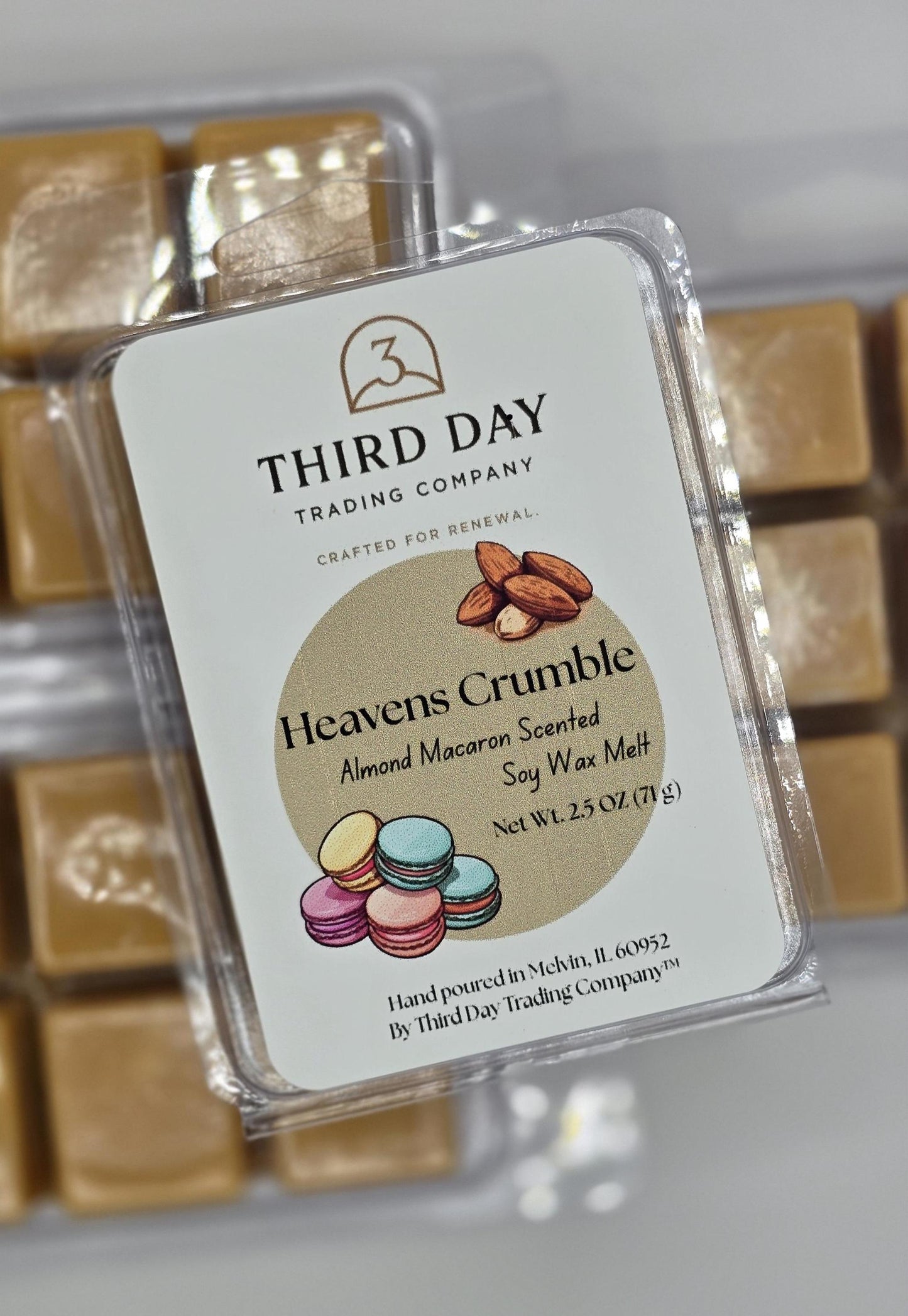 Almond Macaron Scented Soy Wax Melt | Heaven’s Crumble
