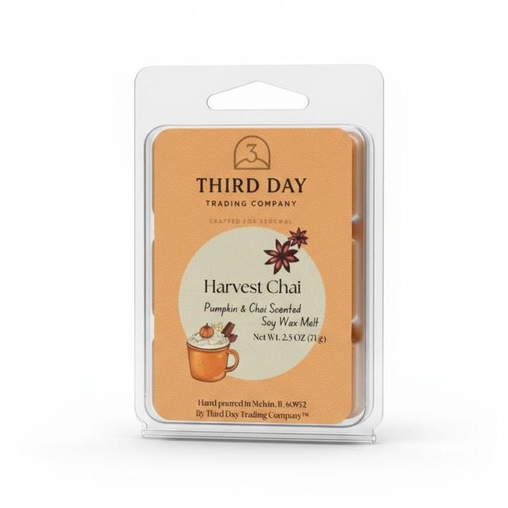 Harvest Chai Wax Melt: Handcrafted Pumpkin Spice Soy Wax