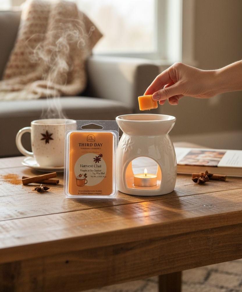 Harvest Chai Wax Melt: Handcrafted Pumpkin Spice Soy Wax