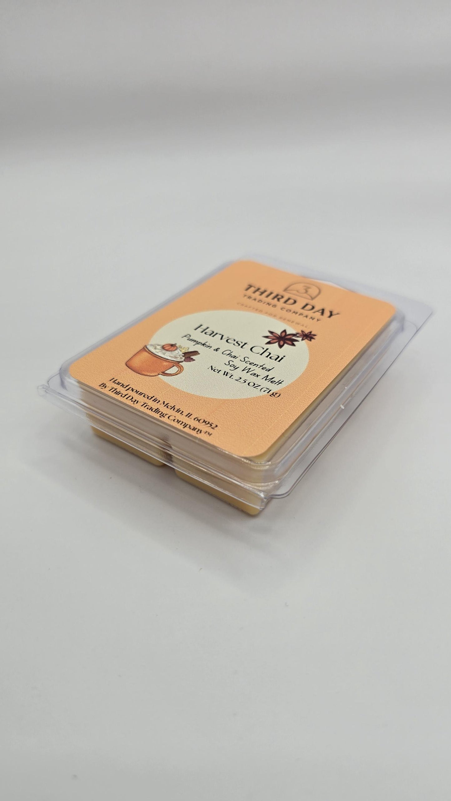 Harvest Chai Wax Melt: Handcrafted Pumpkin Spice Soy Wax