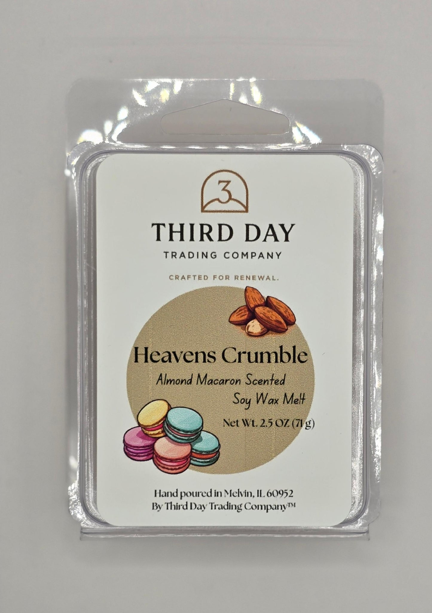 Almond Macaron Scented Soy Wax Melt | Heaven’s Crumble